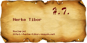 Herke Tibor névjegykártya